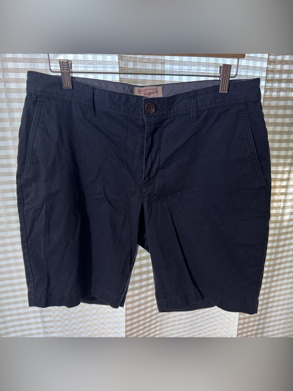 Original Penguin Men's Dark Navy Flat-Front Shorts